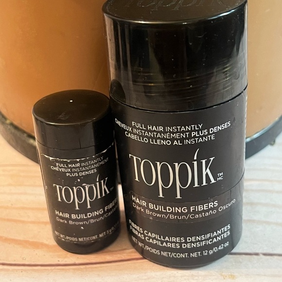 Toppik Hair Building Fibers 12g Fill In Fine or Thinning Hair Instantly Dk brown